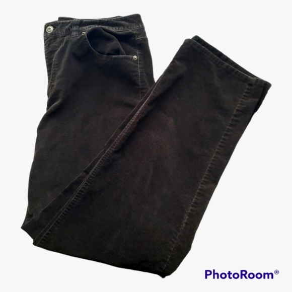 Talbots Denim - VINTAGE Talbots Black Velvet Straight Leg Stretch Jeans Size 10